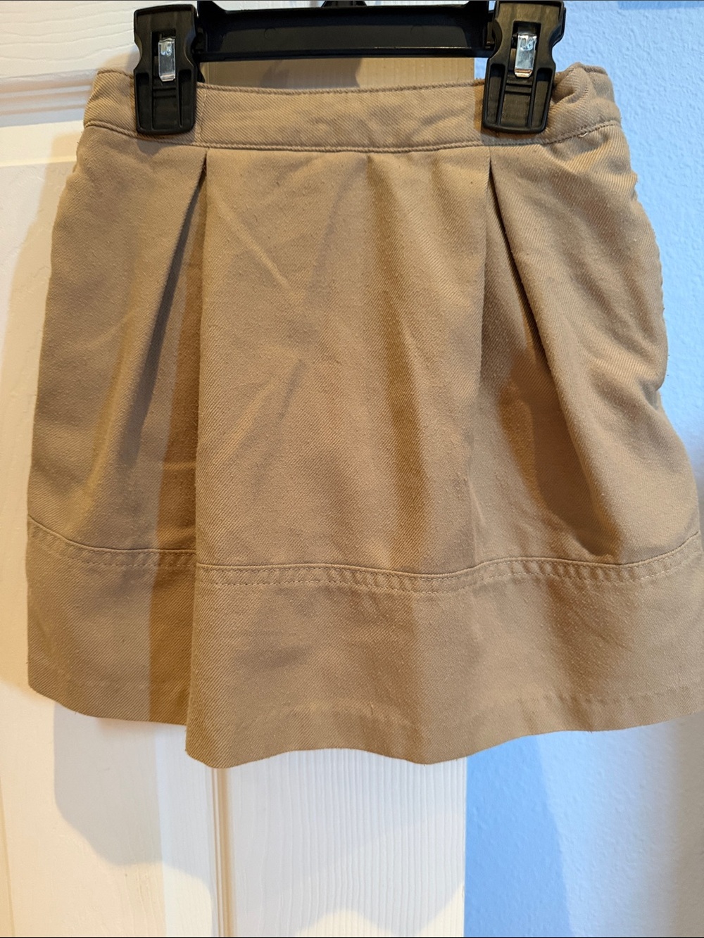 Lands' End Little Girls' Khaki Pleated Skort - Tan
